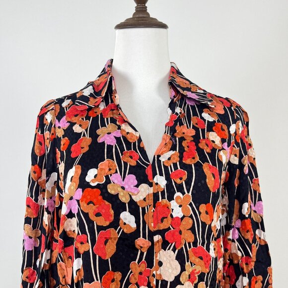 $375 NWOT See By Chloé Floral Top Blouse Shirt Long Sleeve Size 40 Pullover - Picture 3 of 13